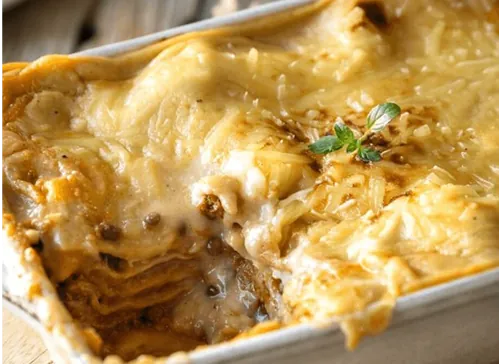 Lasaña cremosa sin gluten