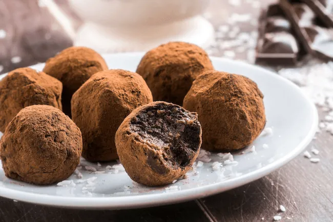 Trufas de chocolate sin azúcar
